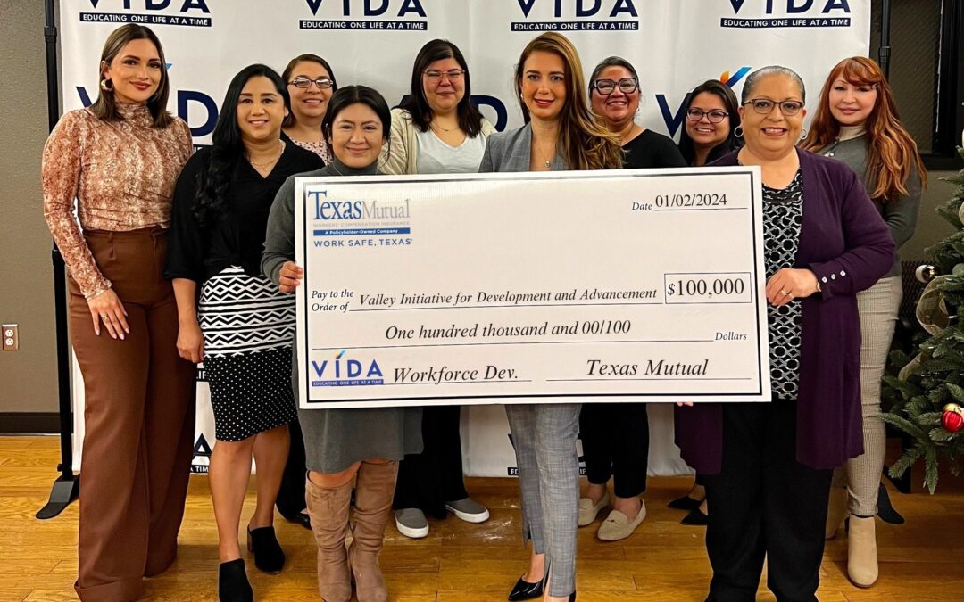 VIDA is awarded $100,000 from Texas Mutual to support workforce development and safety training